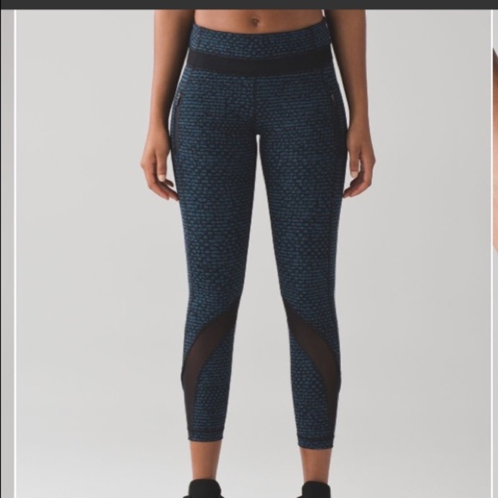 Lululemon Inspire Tight II (4) shatter weave teal